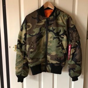 Alpha Industries Camouflage Bomber Jacket